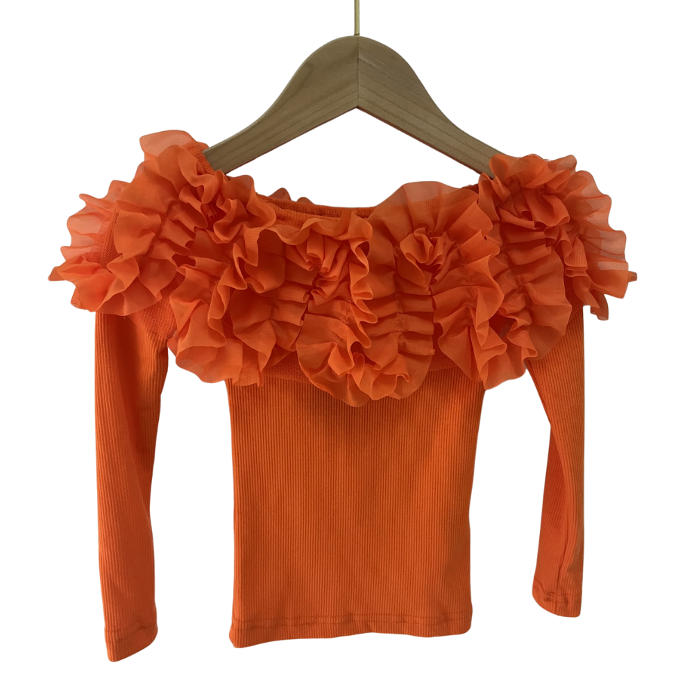 Haut fille Cole froufrou (Orange)