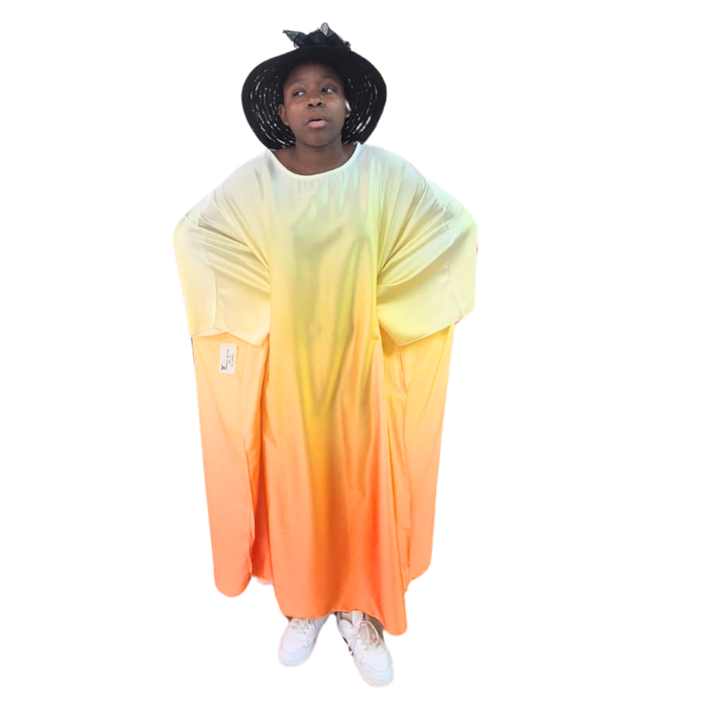 Robe Boubou dégradée jaune orangé