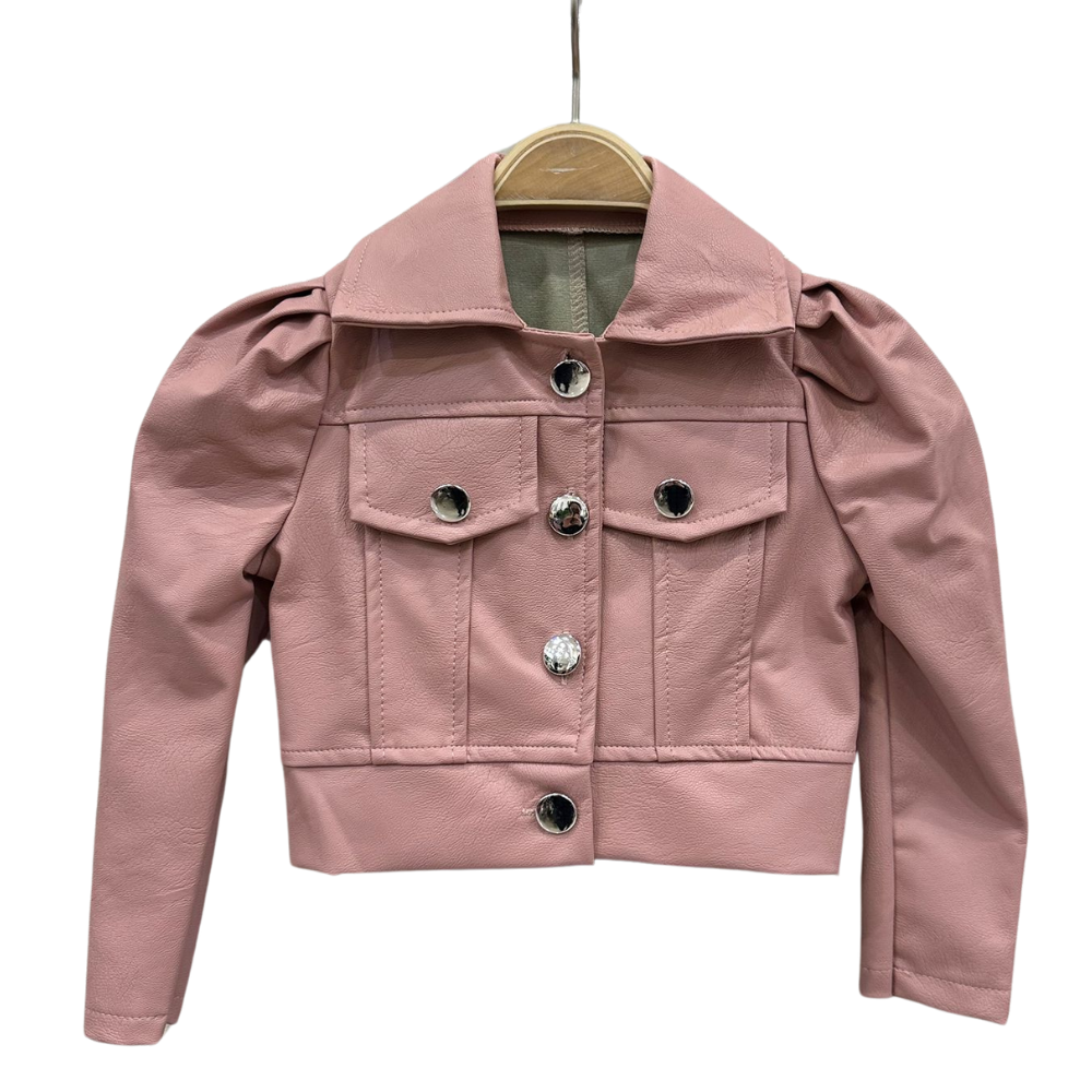 Veste semi cuir fille