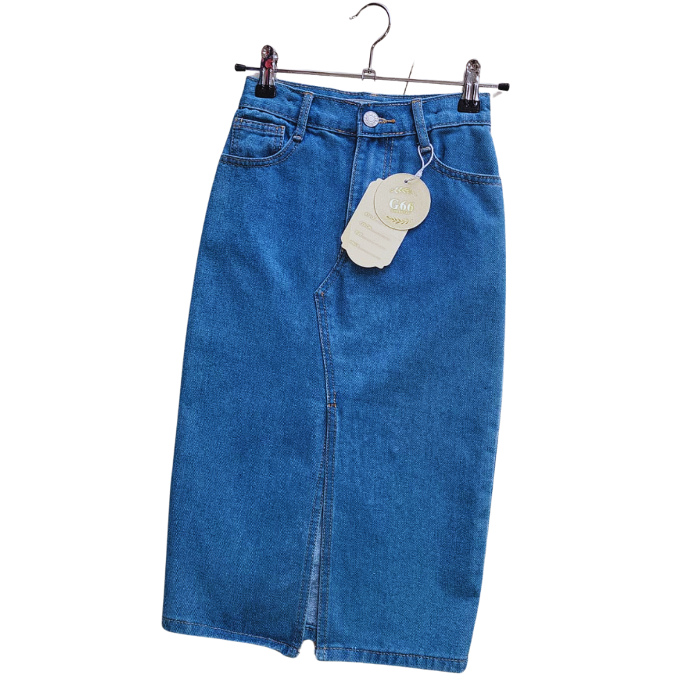 Jupe fille droite jeans