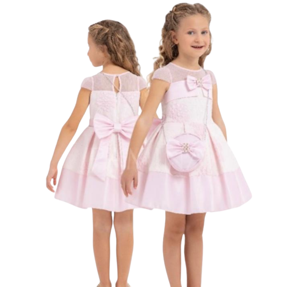 Robe princesse avec noeud (Rose)