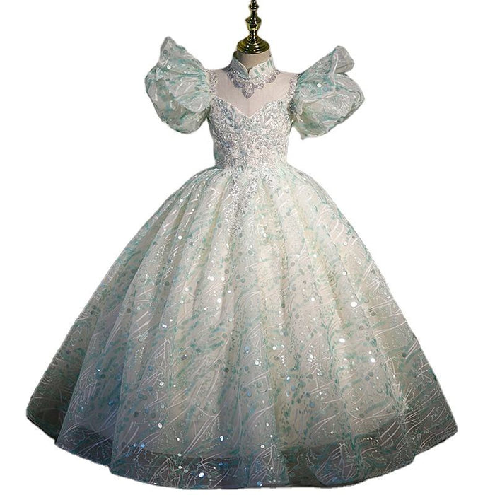 Noble brillant enfants robe de soirée Offre Spéciale conception de robe de mariée pour fille de haute qualité robe de mariée blanc bas fille robes pour 10 ans