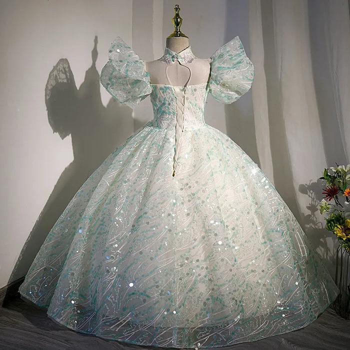 Noble brillant enfants robe de soirée Offre Spéciale conception de robe de mariée pour fille de haute qualité robe de mariée blanc bas fille robes pour 10 ans
